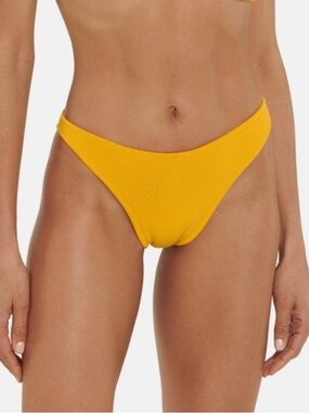 Hunza G Virginia Nile Sunshine Yellow High-Cut Bikini Bottom NWT
